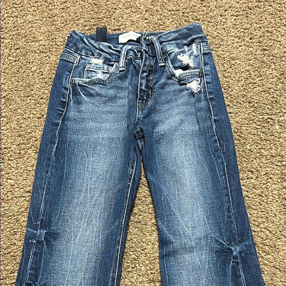 Distressed Blue Jeans